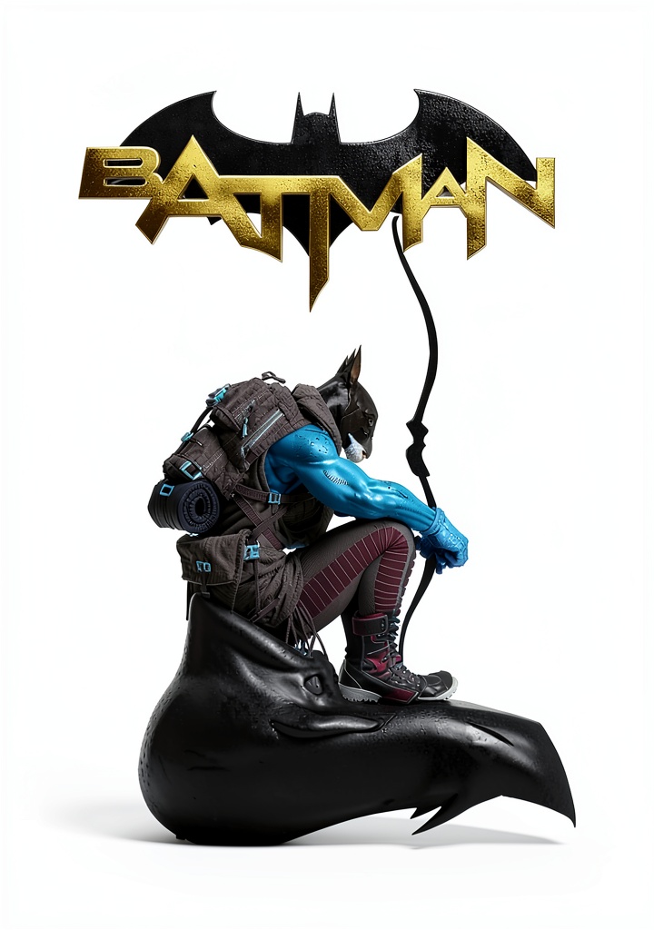 Installing Batman Graphic Novel DC Comics 250‑Page Mystery Thriller on a wooden desk