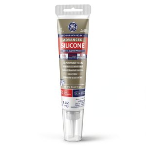 GE Advanced Silicone Waterproof Kitchen & Bath Sealant 2.8oz Clear-0