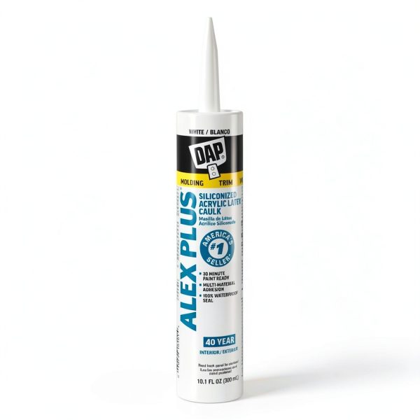 DAP INC 18152 White Alex Plus Acrylic Latex Caulk 10.1oz-0