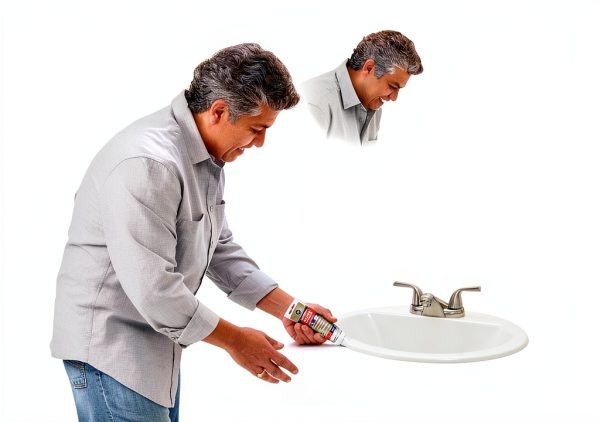 GE Advanced Silicone Waterproof Kitchen & Bath Sealant 2.8oz Clear-4