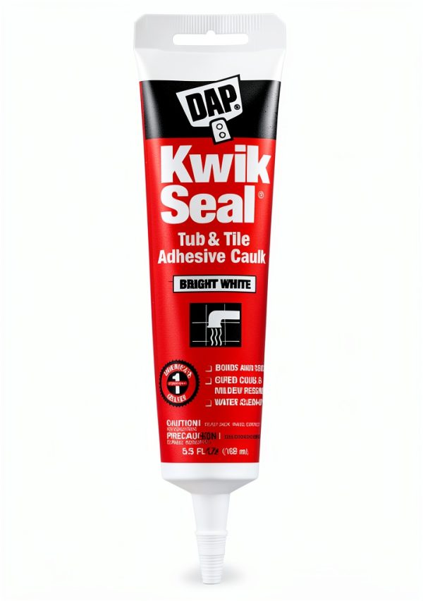 Caulk KwikSeal White 5.5oz Adhesive Caulk by DAP Fast Bond Sealant-0
