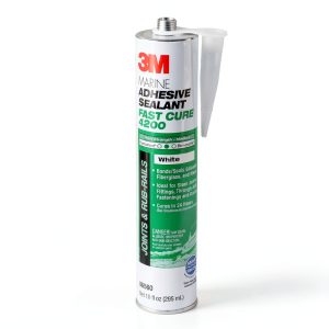 3M Marine Adhesive Sealant Fast Cure 4200 295mL White Flexible Caulk-0