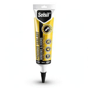 Selsil Siliconized Super Acrylic Latex Sealant White Paintable 5.5 oz-0