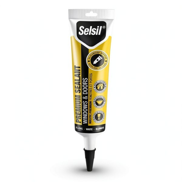 Selsil Siliconized Super Acrylic Latex Sealant White Paintable 5.5 oz-0