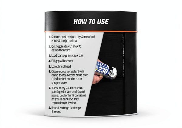 DAP Dynaflex 230 Premium Elastomeric Sealant, Black, 10.1 Oz (7079818280)-2