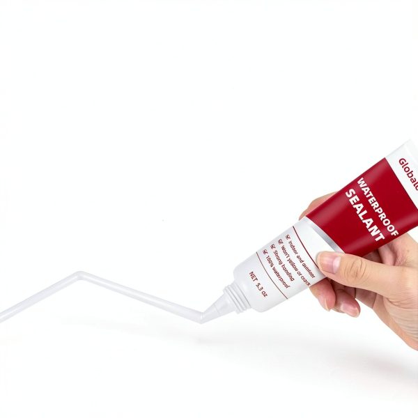 Globalcom Advanced Silicone Caulk for Kitchen & Bathroom - 100% Waterproof Silicone Sealant for Interior and Exterior Use, Stronger Adhesion, Shrink & Crack Proof - 5.3 oz White-4