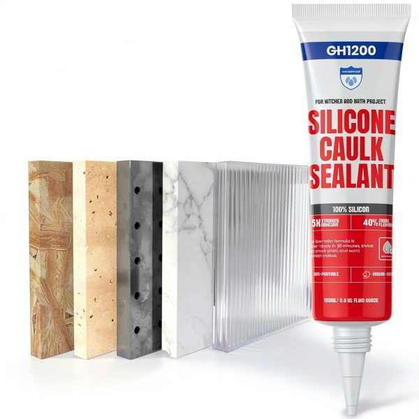 Silicone Caulk GH1200 150ml Waterproof Sealant for Kitchen & Bathroom-1