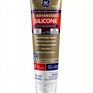 GE Advanced Silicone Kitchen & Bath Sealant Almond 2.8 oz Tube-0