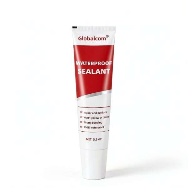 Globalcom Advanced Silicone Caulk for Kitchen & Bathroom - 100% Waterproof Silicone Sealant for Interior and Exterior Use, Stronger Adhesion, Shrink & Crack Proof - 5.3 oz White-2